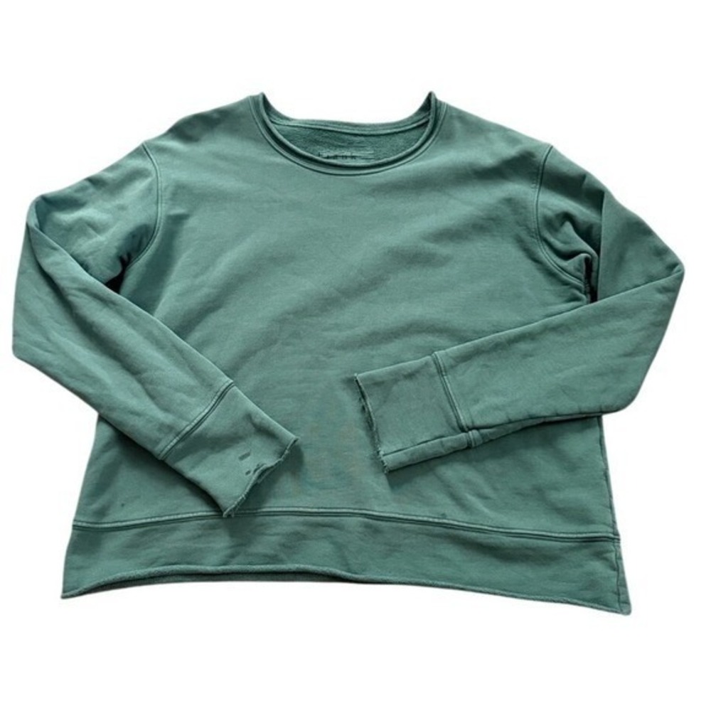 Frank & Eileen Green James Boyfriend Crew Neck Sweatshirt L Minimalist Elevated - Picture 6 of 11